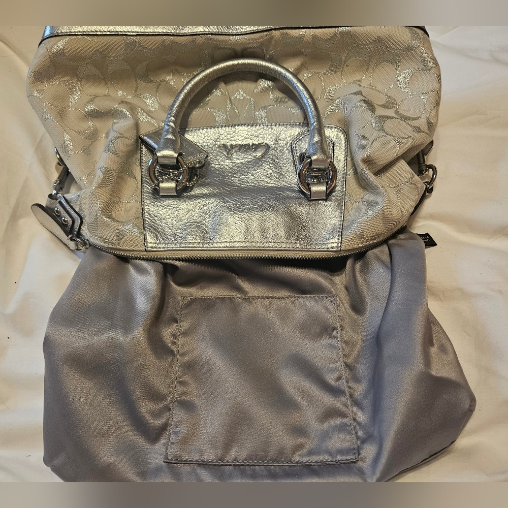 Coach White And Silver Ashley Satchel - Picture 5 of 6